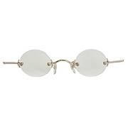 Steampunk Gold/Clear Fu Man Chu Glasses